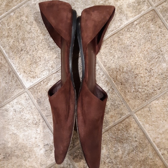 Vince Women's Nina D'Orsay Suede Flats. Made in Italy. - Picture 6 of 10